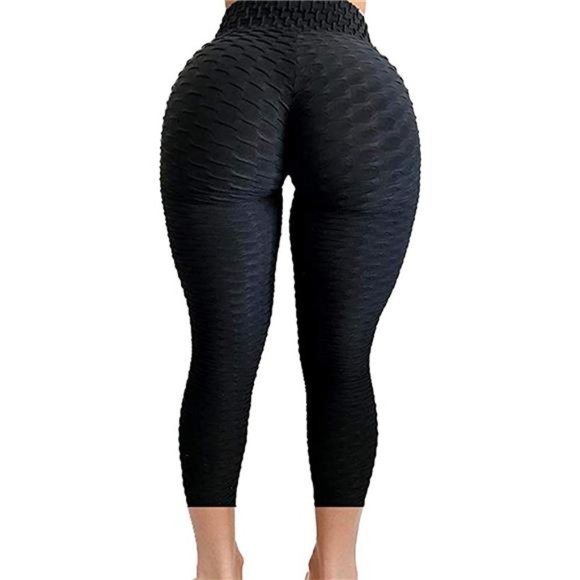 Women's High Waist Yoga Pants Tummy Control Slimming Booty Leggings Capris Style - Picture 2 of 6
